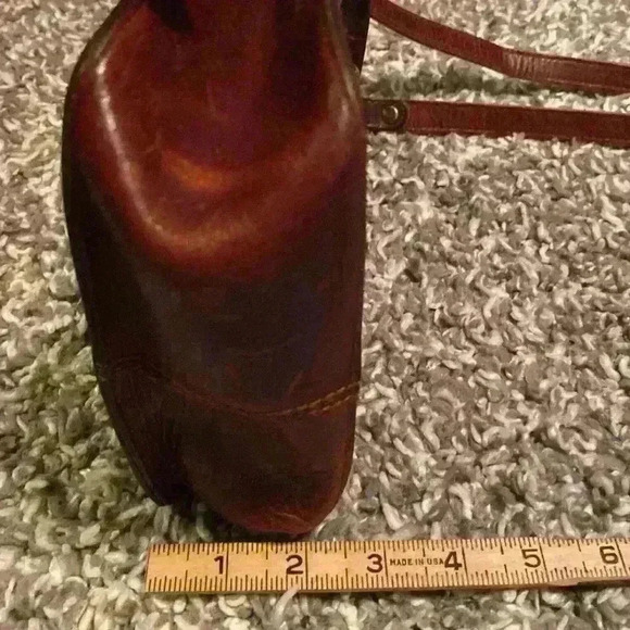 Vintage G.H. Bass & Co. Brown Leather Crossbody Bag 90s Y2K Classic Academia - Picture 15 of 16